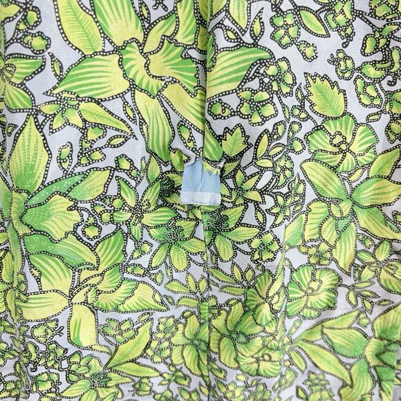 Tibi Hyland Womens Dress Size 12 Green Sheath Knee Length Sleeveless Silk Tropic - Picture 11 of 12